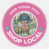 LOKAAL WINKELEN RONDE STICKER (Voorkant)