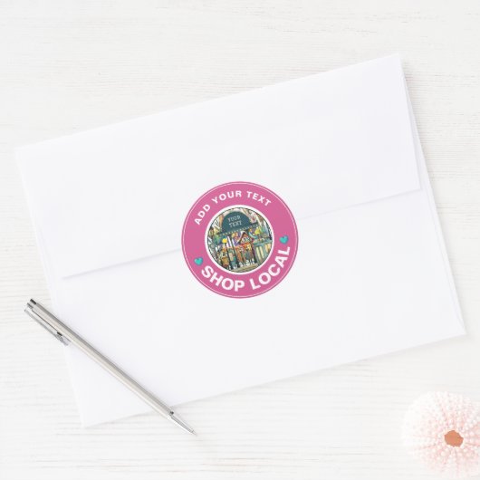 LOKAAL WINKELEN RONDE STICKER (Envelop)