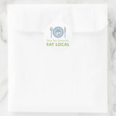 Lokaal zoeken ronde sticker (Tas)