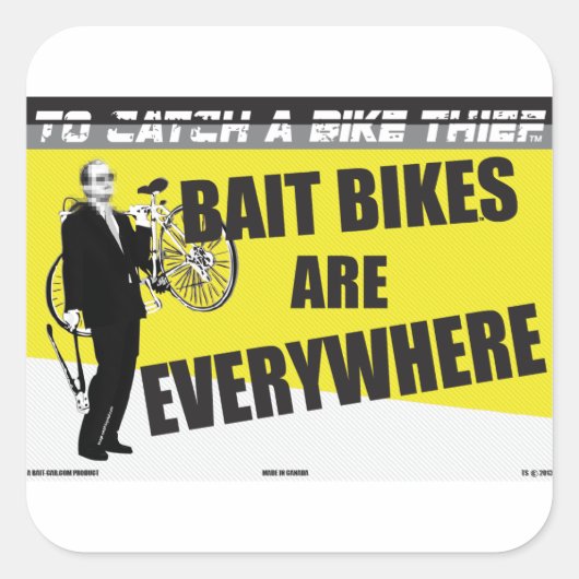 LOKAAS FIETS tm. AASFIETSEN ZIJN OVERAL! Vierkante Sticker (Voorkant)