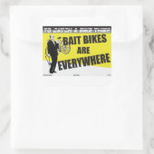 LOKAAS FIETS tm. AASFIETSEN ZIJN OVERAL! Vierkante Sticker (Tas)