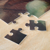 Lokaas van de groene ogen vintage vrouw legpuzzel (Zijkant)
