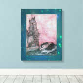 Lokaas van de Zeemeermin Gewikkeld Canvas Afdruk (Insitu (Houten vloer))