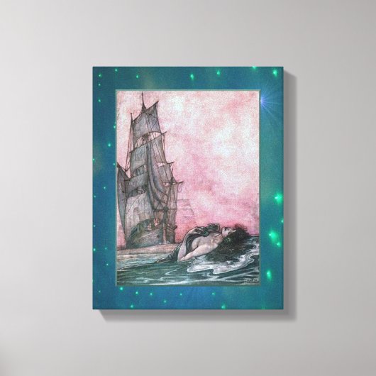 Lokaas van de Zeemeermin Gewikkeld Canvas Afdruk (Voorkant)