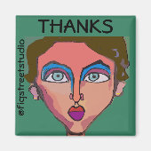 Lokale artiest, Bedankt, bewerken tekst Magneet (Voorkant)