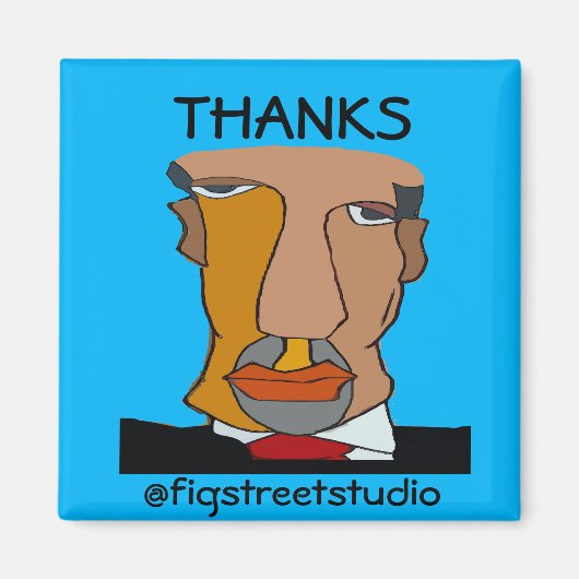 Lokale artiest, Bedankt, bewerken tekst Magneet (Voorkant)