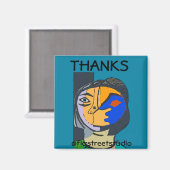 Lokale artiest, Bedankt, bewerken tekst Magneet (Voorkant / Achterkant)