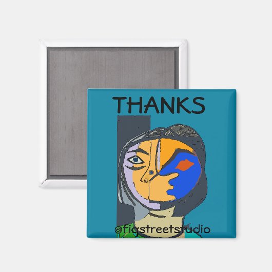 Lokale artiest, Bedankt, bewerken tekst Magneet (Voorkant / Achterkant)