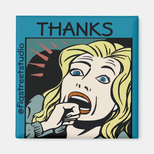 Lokale artiest, Bedankt, bewerken tekst Magneet (Voorkant)