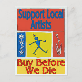 Lokale artiesten ondersteunen, kopen voordat we st briefkaart