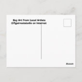 Lokale artiesten ondersteunen, lokale kunst Fig St Briefkaart (Achterkant)