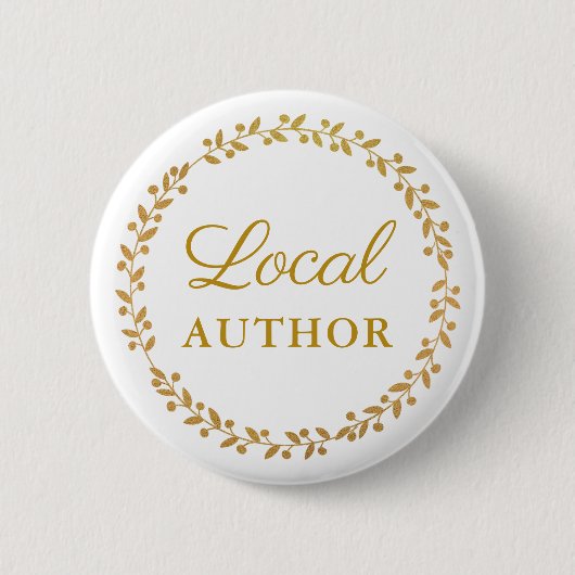 Lokale auteur - Book Signing Gold Whpin Button (Voorkant)