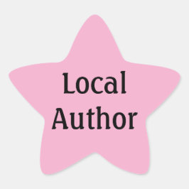 Lokale Auteur Roze Ster Stickers