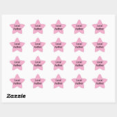 Lokale Auteur Roze Ster Stickers (Vel)