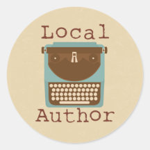 Lokale Auteur Typemachine Logo Ronde Sticker