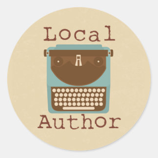 Lokale Auteur Typemachine Logo Ronde Sticker