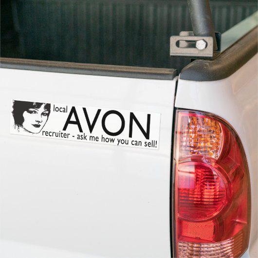Lokale Avon Recruiter Bumpersticker (Op Truck)