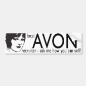 Lokale Avon Recruiter Bumpersticker (Voorkant)