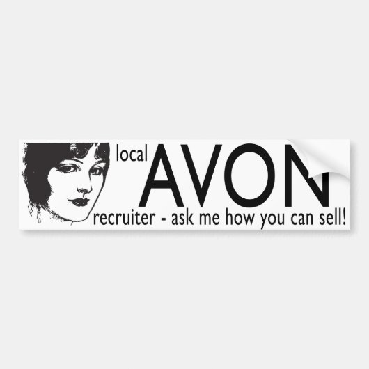 Lokale Avon Recruiter Bumpersticker (Voorkant)