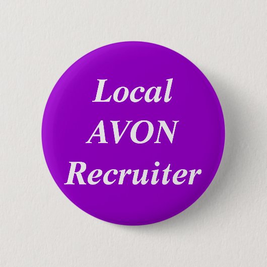 Lokale AVON Recruiter round Ronde Button 5,7 Cm (Voorkant)