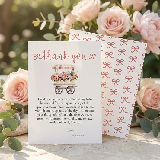 Lokale Baby Shower Bedankkaart