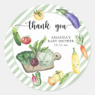Lokale baby shower bedankt ronde sticker