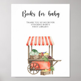lokale baby shower - boeken voor baby poster