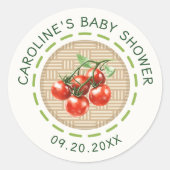 Lokale Baby Shower Ronde Sticker (Voorkant)