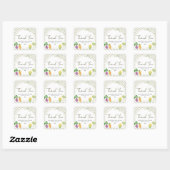 Lokale Baby Shower Vierkante Sticker (Vel)