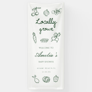 Lokale Baby Shower Welkom Linnen Stof Spandoek