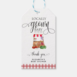 Lokale baby shower wortels Bedankt Cadeaulabel