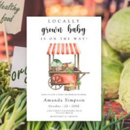 Lokale Babyboerenmarkt Kar Baby Shower Kaart