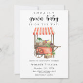 Lokale Babyboerenmarkt Kar Baby Shower Kaart (Voorkant)