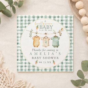 Lokale Babykleertjeslijn Baby Shower Servet