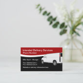 lokale bestelwagen voor buurtvervoer visitekaartje (Staand voorkant)