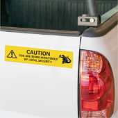 Lokale beveiliging bumpersticker (Op Truck)