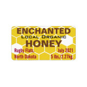 Lokale biologische honingpot etiket (Voorkant)