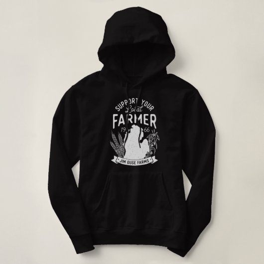 Lokale boer - Jim Guse - Dames in heide Hoodie (Design voorkant)