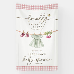 Lokale Boerenmarkt Baby Shower Welkom Spandoek