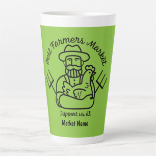 Lokale boerenmarkt latte mok