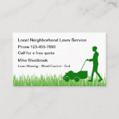 Lokale buurt Lawn Service Visitekaartje (Voorkant)