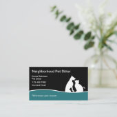 Lokale buurt Pet Sitter Visitekaartjes (Staand voorkant)