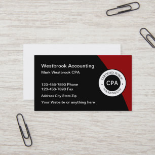 Lokale CPA Accountant Modern Emblem Visitekaartjes