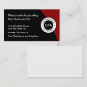 Lokale CPA Accountant Modern Emblem Visitekaartjes (Voorkant / Achterkant)