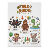 Lokale Cryptid Field Guide | Funny Monster Hunter Perfect Poster (Voorkant)