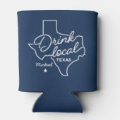 Lokale Dinking Texas - Aangepaste naam Blikjeskoeler (Achterkant)