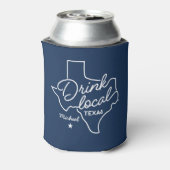 Lokale Dinking Texas - Aangepaste naam Blikjeskoeler (Blikje Achterkant)