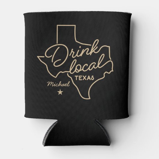 Lokale Dinking Texas - Aangepaste naam Blikjeskoeler (Voorkant)