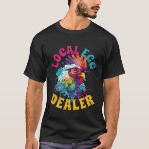 Lokale Ei Dealer Kip Dragen Zonnebril Retro T-shirt