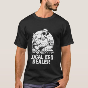 Lokale Eierdealer Funny Retro Pasen Boerderij Kip  T-shirt